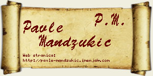 Pavle Mandžukić vizit kartica